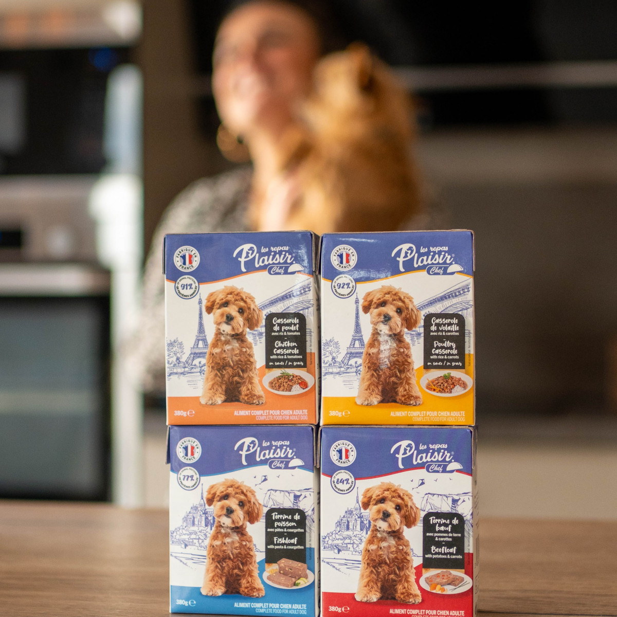 Moment de complicité entre un chien et son propriétaire autour du repas